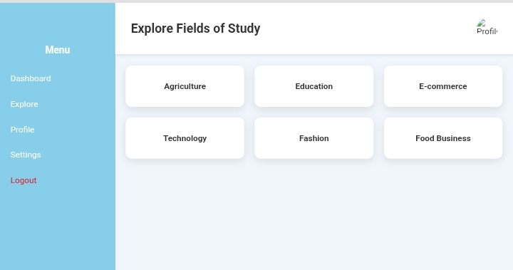Entrepreneurship System Screenshot